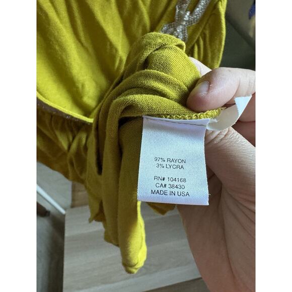 VTG Y2K Babydoll Cami Tank Top S Green Chain link Boho Chic Fairy Babydoll Club - Picture 2 of 7